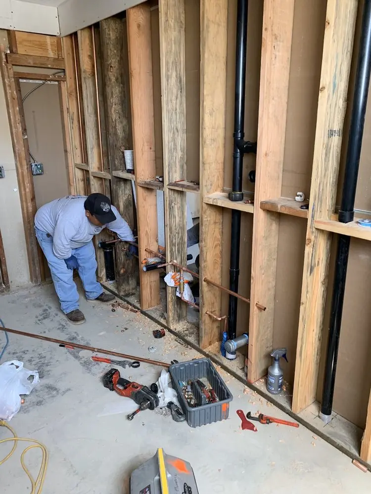 Commercial rough-in plumbing for Gas Line Repair in Penn State Campus